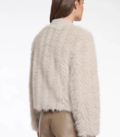 Outlet Korte jas van imitatiebont Berken M DAMES Jassen