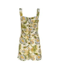 Discount Korte jumpsuit met bloemprint en verstelbare bandjes DAMES Jumpsuits