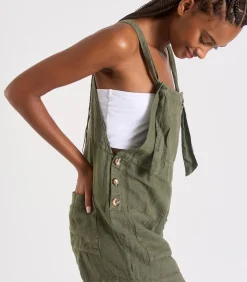 Best Korte kaki tuinbroek van linnen ANYA Hawston DAMES Jumpsuits