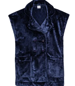 DAMES LE CHAT Korte mouwen jasje met knopen van pluche flanel ESSENTIEL H76A