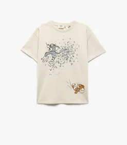 Kinderen Koton Korte Mouwen Kinder T-shirt met Tom en Jerry Print