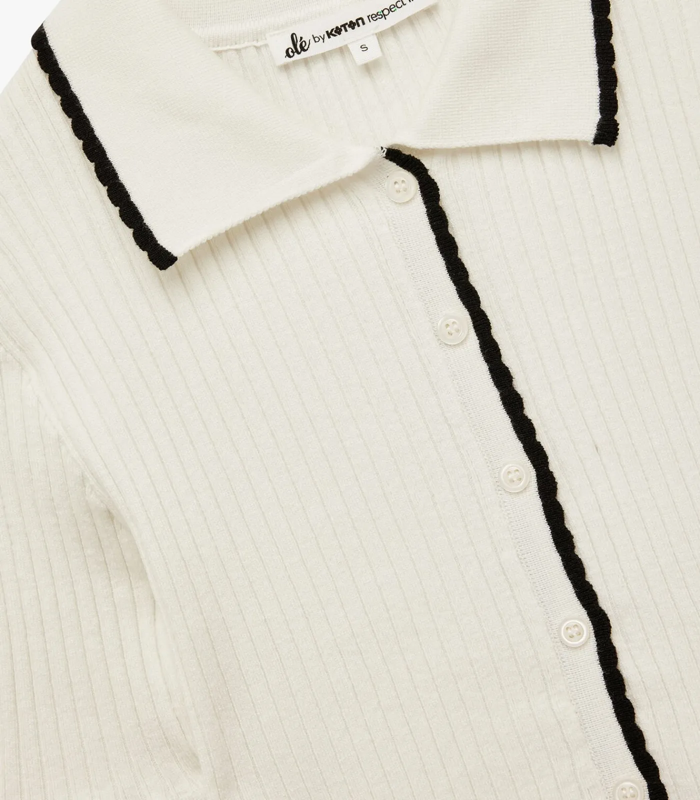 Online Korte Mouwen Polo Kragentrui met Knoopdetail DAMES Truien & Cardigans