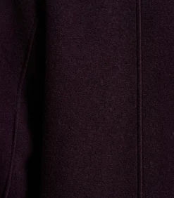 New Korte pruimkleurige jas van boiled wool DAMES Jassen