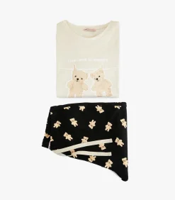 Online Bear Printed Pajama Set DAMES Loungewear