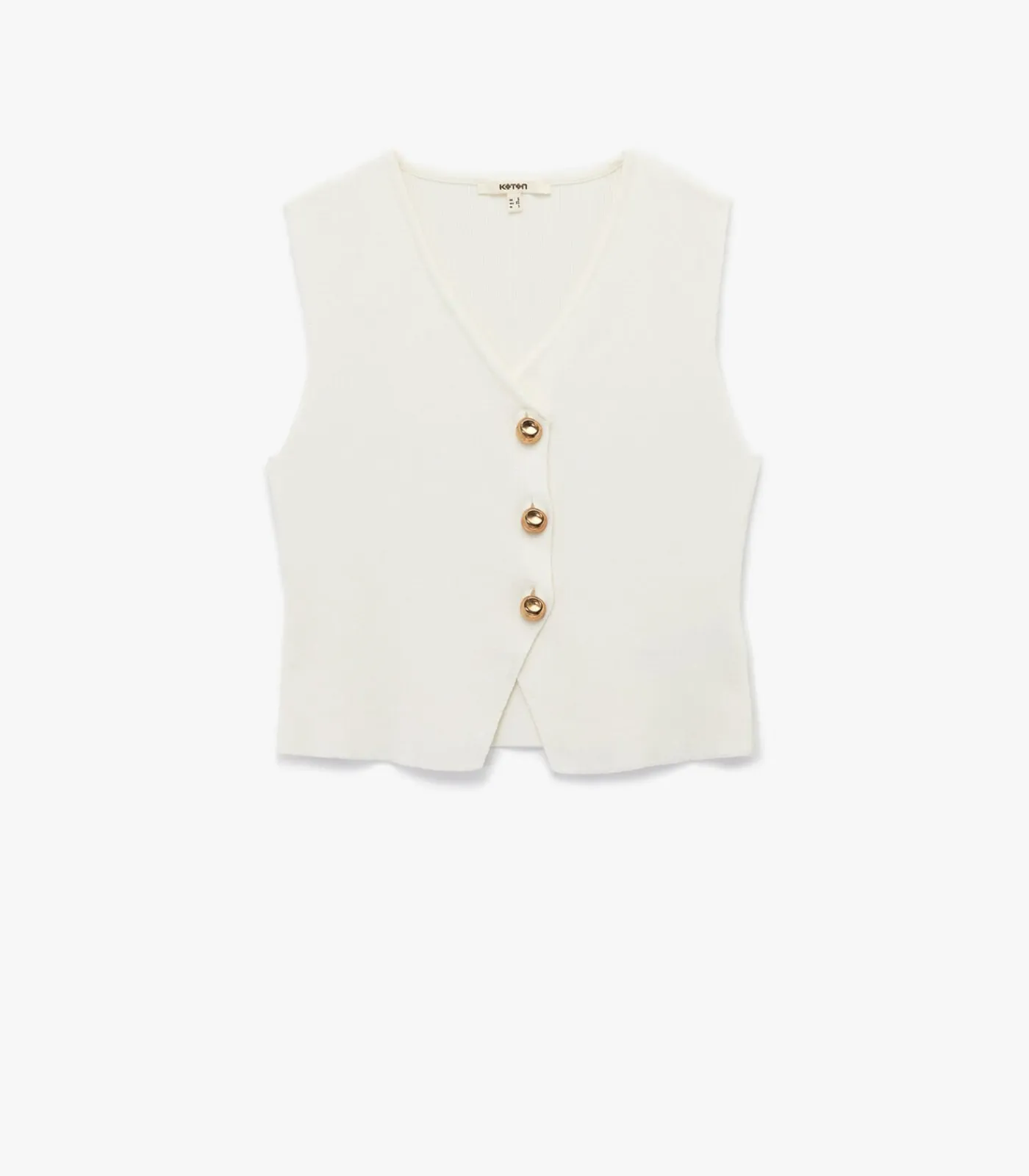 Buttoned Knit Vest DAMES Sportkledij