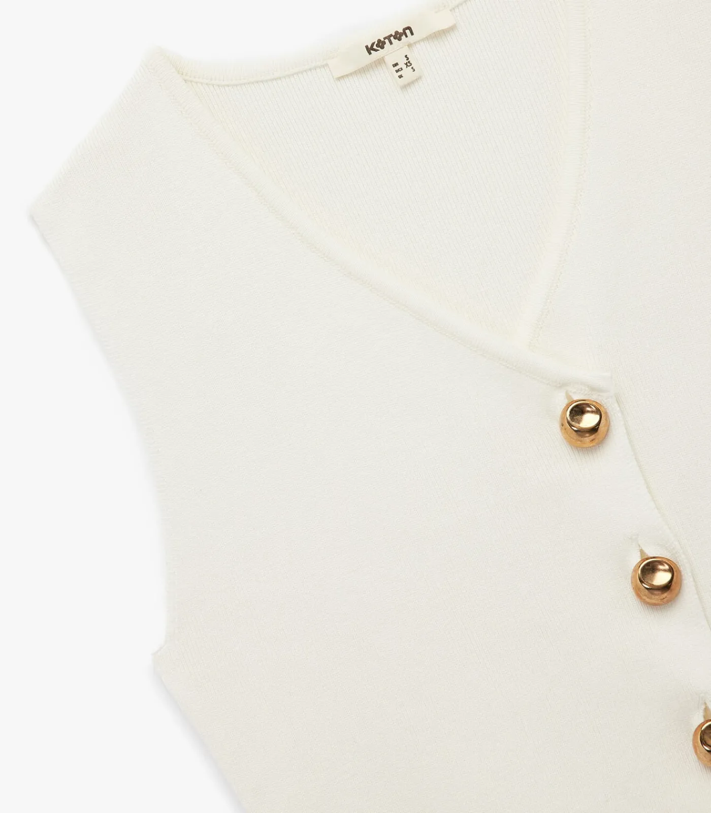 Buttoned Knit Vest DAMES Sportkledij