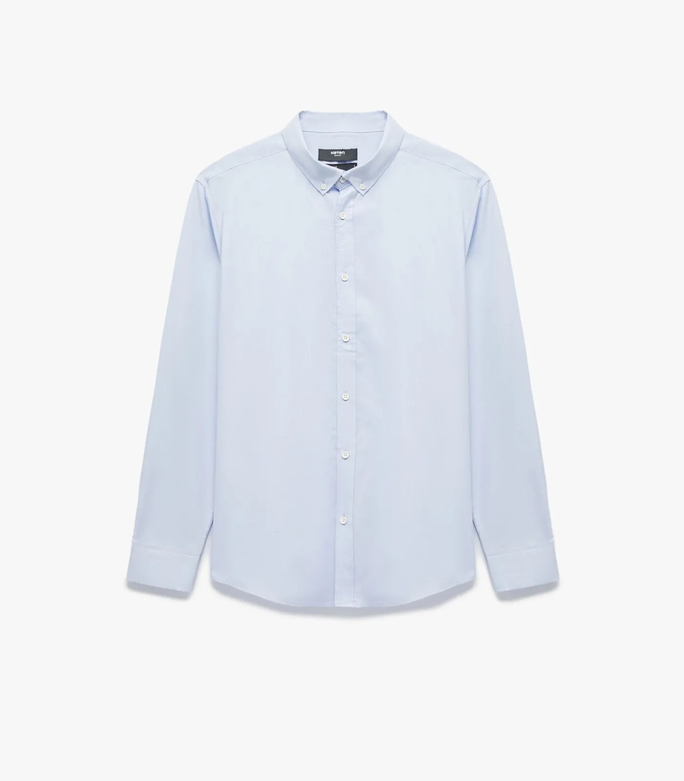 Heren Koton Buttoned Neck Shirt