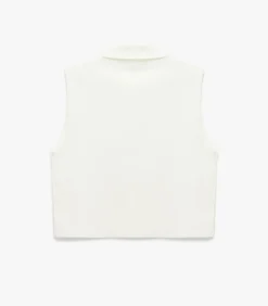 Crew Neck Knit Vest DAMES Sportkledij