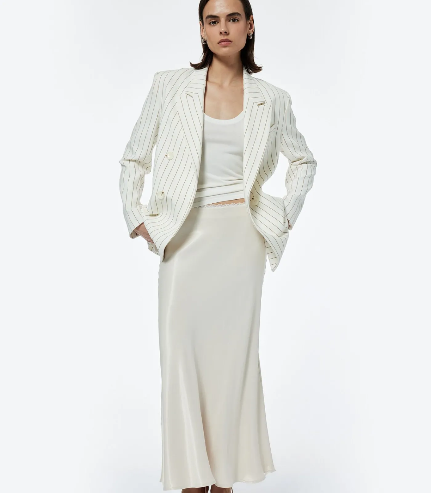 DAMES Koton Midi Satin Skirt