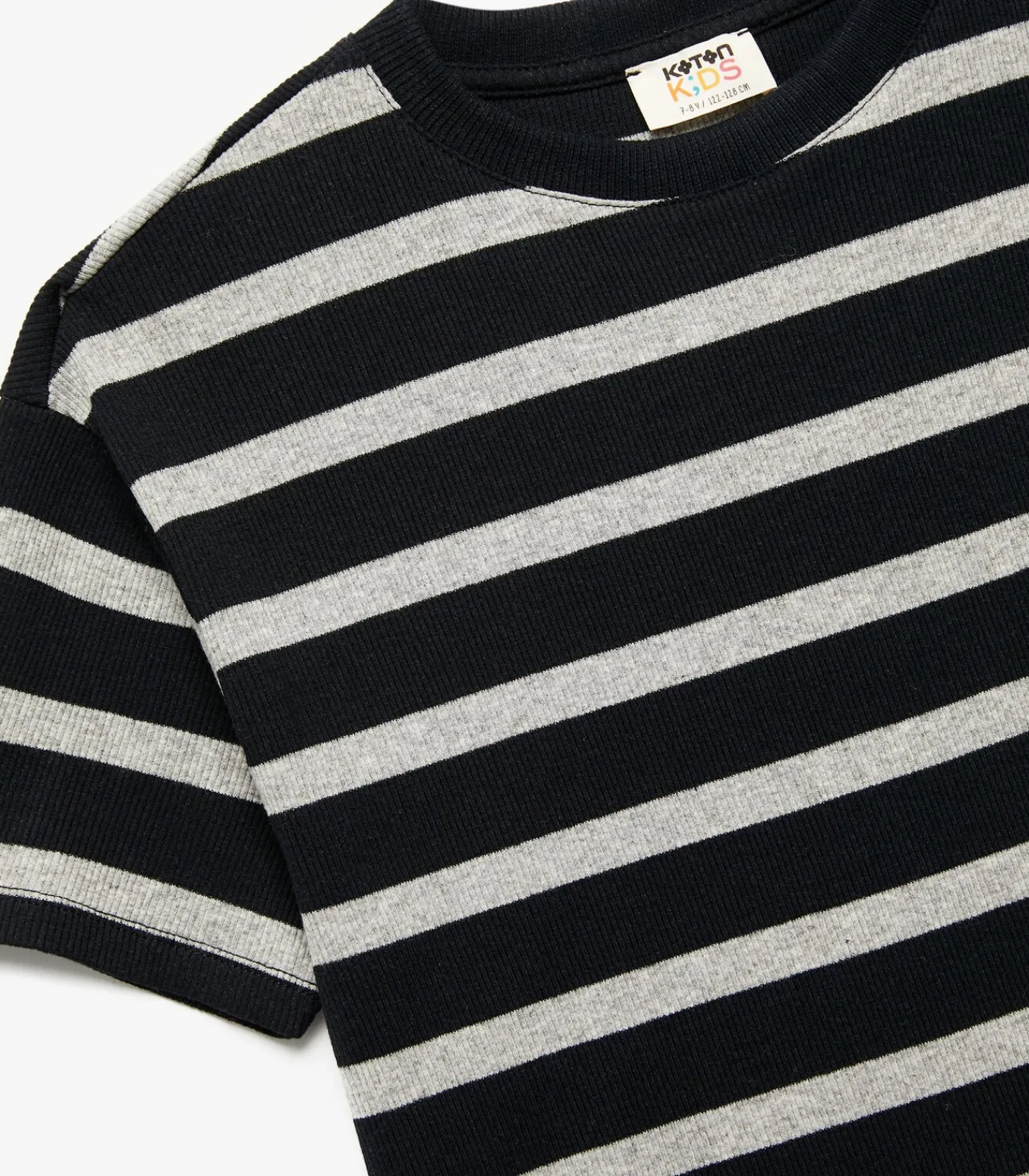 Kinderen Koton Ribbed Striped T-Shirt
