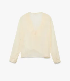 Discount Ruffle Chiffon Blouse DAMES Overhemden & Blouses