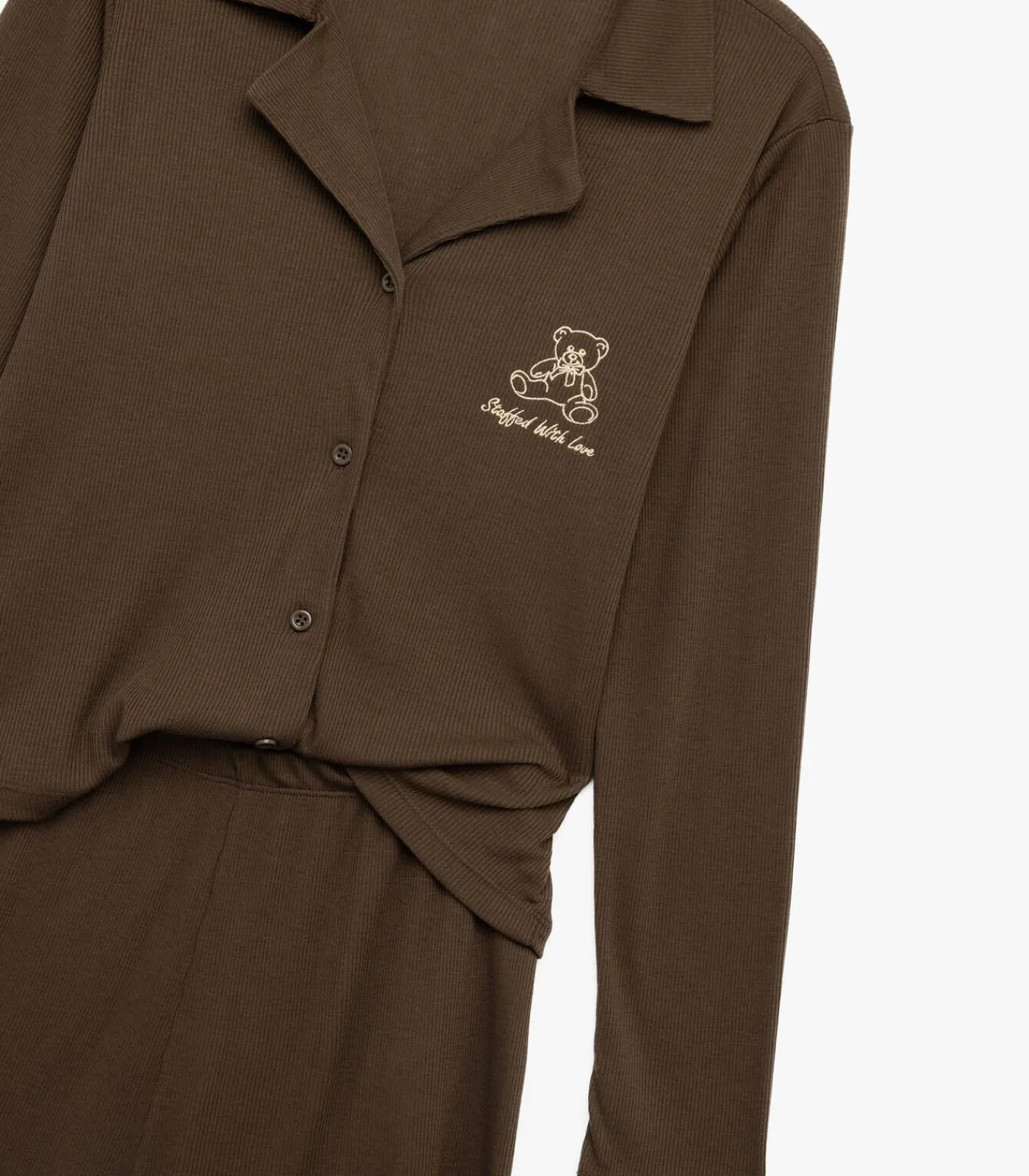 Outlet Shirt Collar Pajama Set DAMES Loungewear