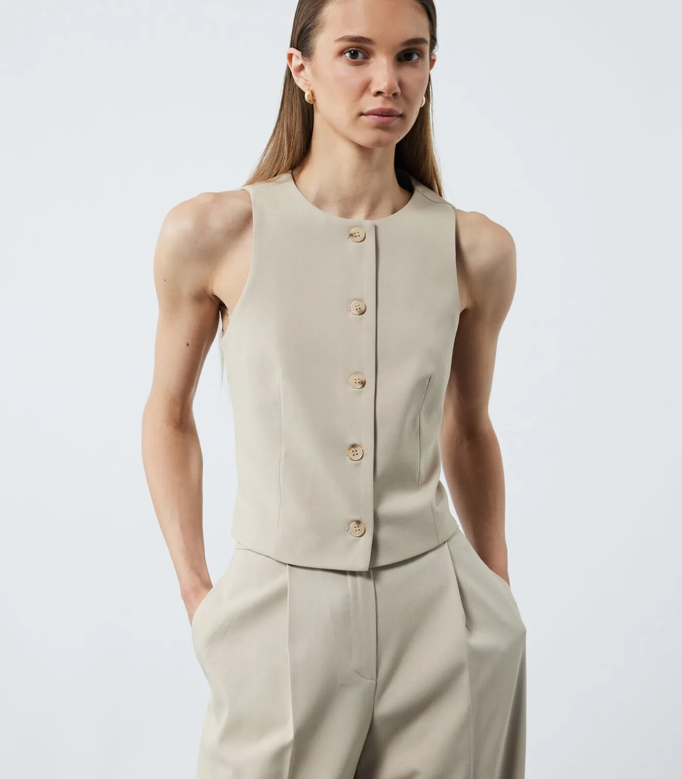 Sleeveless Blazer Vest DAMES Sportkledij