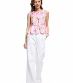 Online Sleeveless Floral Blouse DAMES Overhemden & Blouses