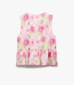 Online Sleeveless Floral Blouse DAMES Overhemden & Blouses