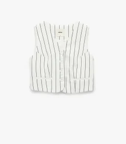 DAMES Koton Striped Crop Vest
