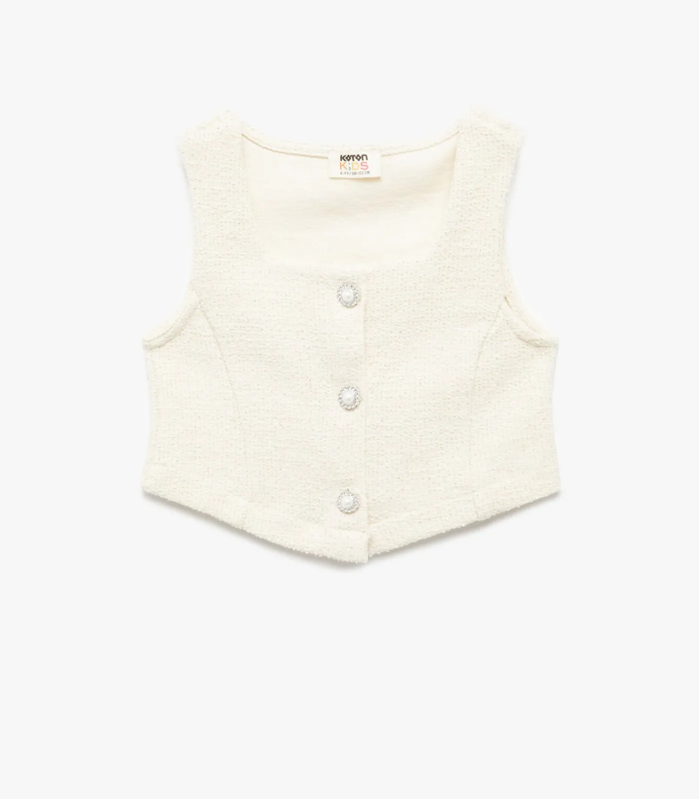 Outlet Tweed Crop Blouse Kinderen Blouses & Tunieken