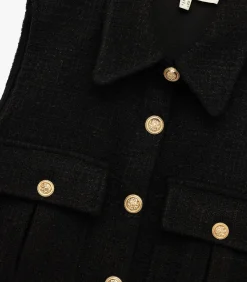 Clearance Tweed Crop Vest DAMES Sportkledij