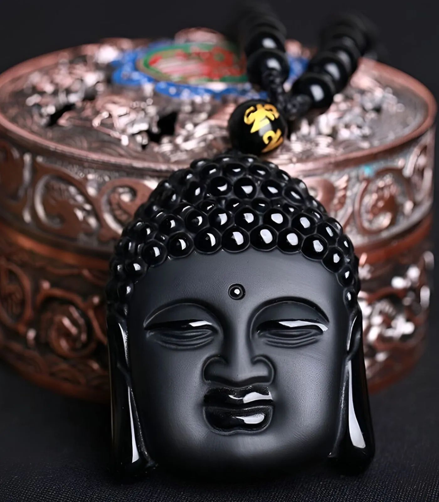Clearance Kralen Ketting met Buddha Hanger Heren Kettingen