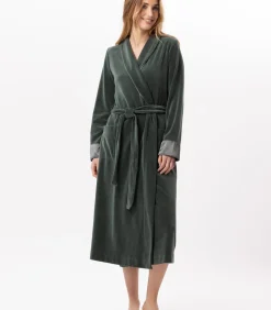 DAMES LE CHAT Kruislingse badjas van fluweel ESSENTIEL H67A