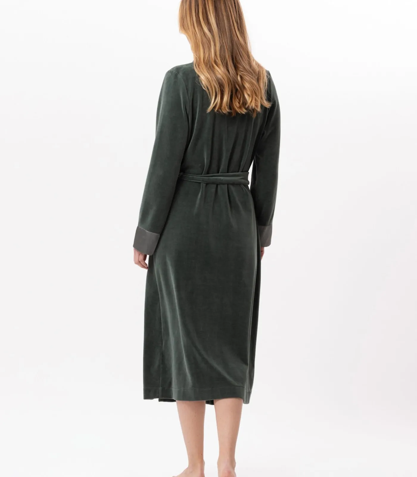 DAMES LE CHAT Kruislingse badjas van fluweel ESSENTIEL H67A