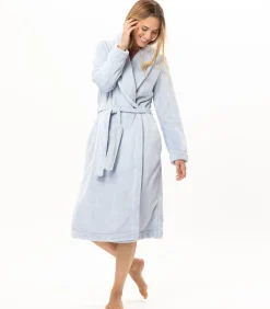 DAMES LE CHAT Kruislingse badjas van flanellen pluche ESSENTIEL H61B