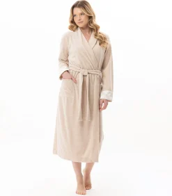 Hot Kruislingse badjas van fluweel ESSENTIEL H67A DAMES Loungewear