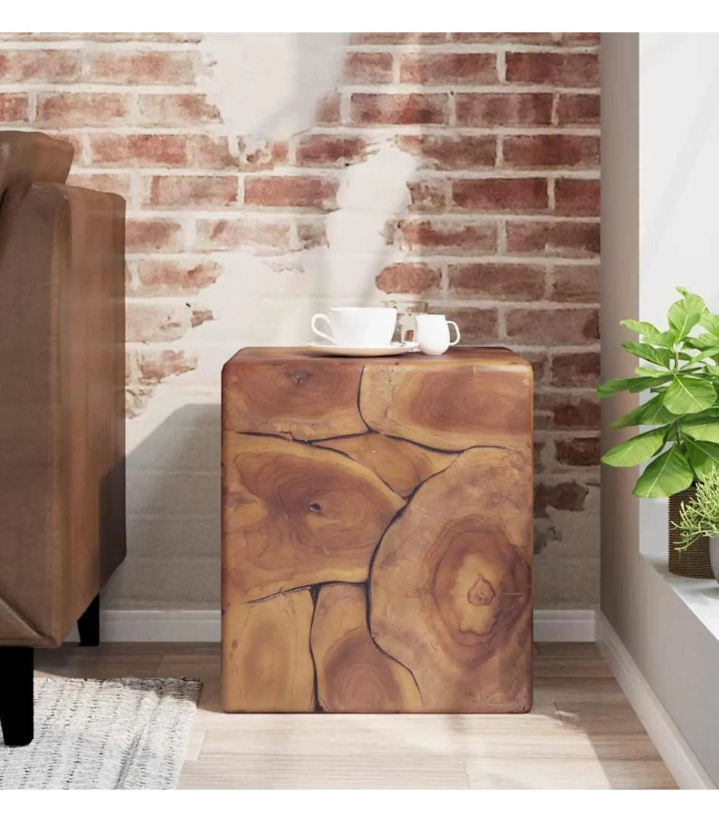 Online Kruk massief teakhout Stoelen