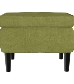 Outlet Kruk met houten poten fluweel lichtgroen Stoelen