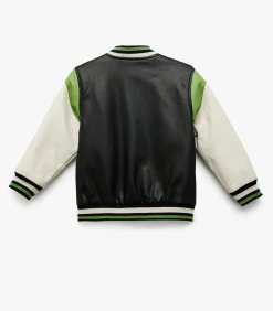 Discount Kunstleren Collegejas voor Jongens met Aplikes en Zakdetails Kinderen Jassen