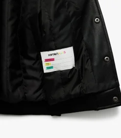 Discount Kunstleren Collegejas voor Jongens met Aplikes en Zakdetails Kinderen Jassen