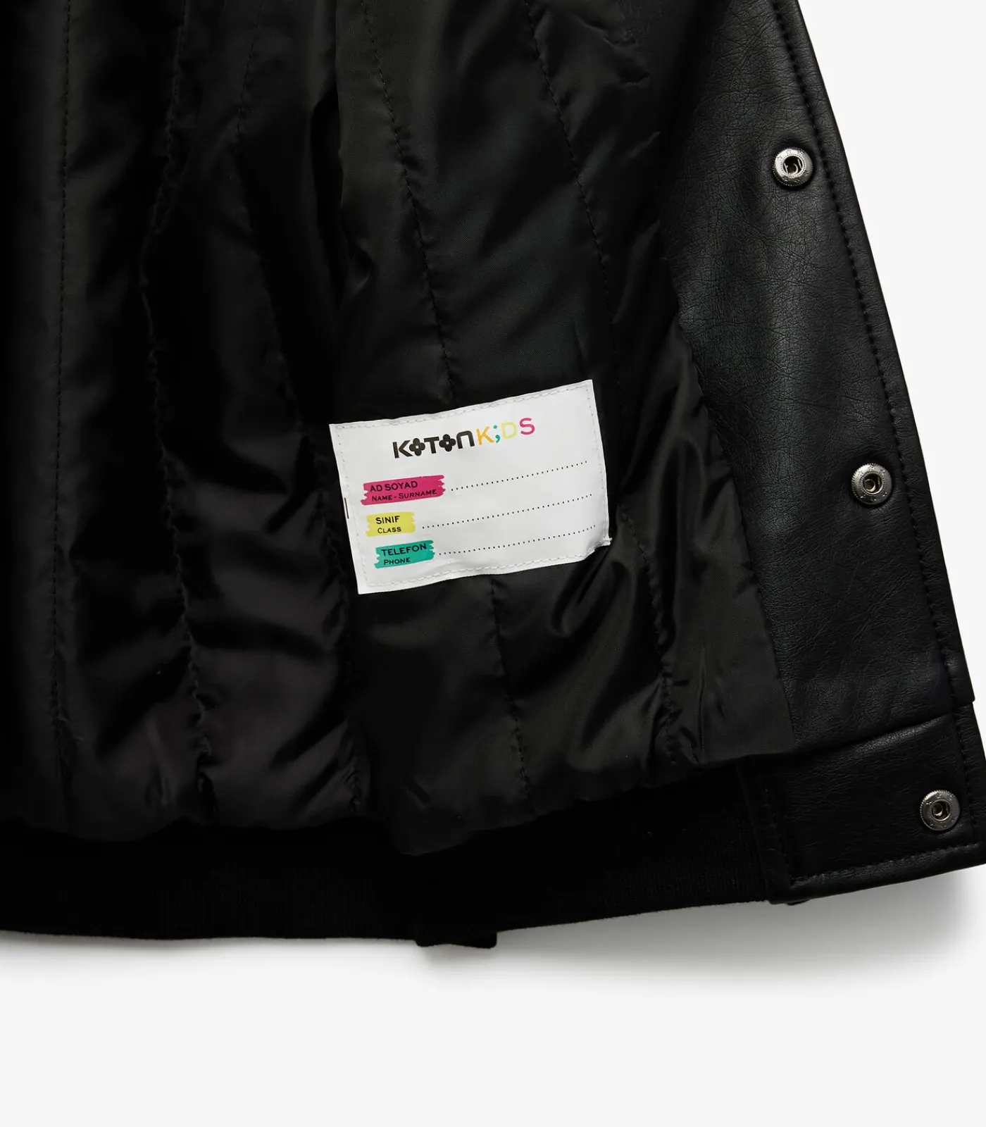 Discount Kunstleren Collegejas voor Jongens met Aplikes en Zakdetails Kinderen Jassen