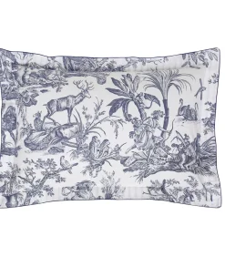 Sale Kussensloop | 4 Continents - Blanc/Bleu Kussenslopen