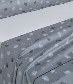 Blanc des Vosges KYOTO Graphite -Laken Jacquard katoen