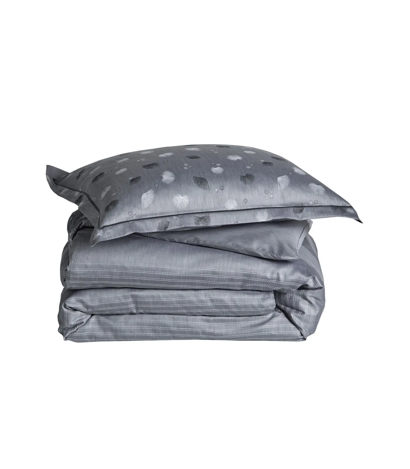 Blanc des Vosges KYOTO Graphite -Laken Jacquard katoen