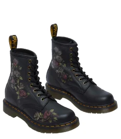 Hot Laarzen Dr. Martens 1460 Decayed Roses zwart DAMES Schoenen