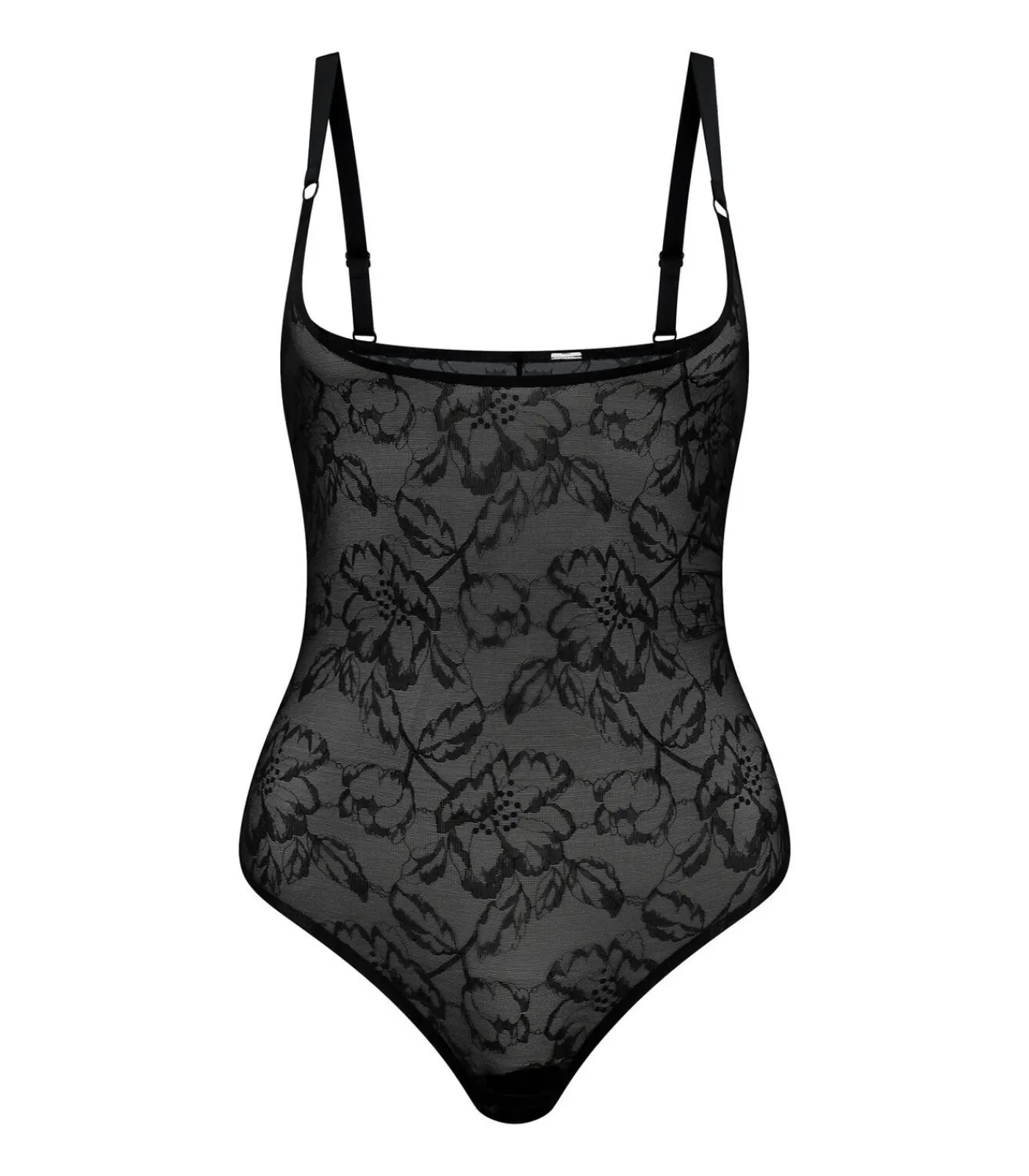 DAMES Bye Bra Lacy Bodysuit Met Open Buste | Zwart M