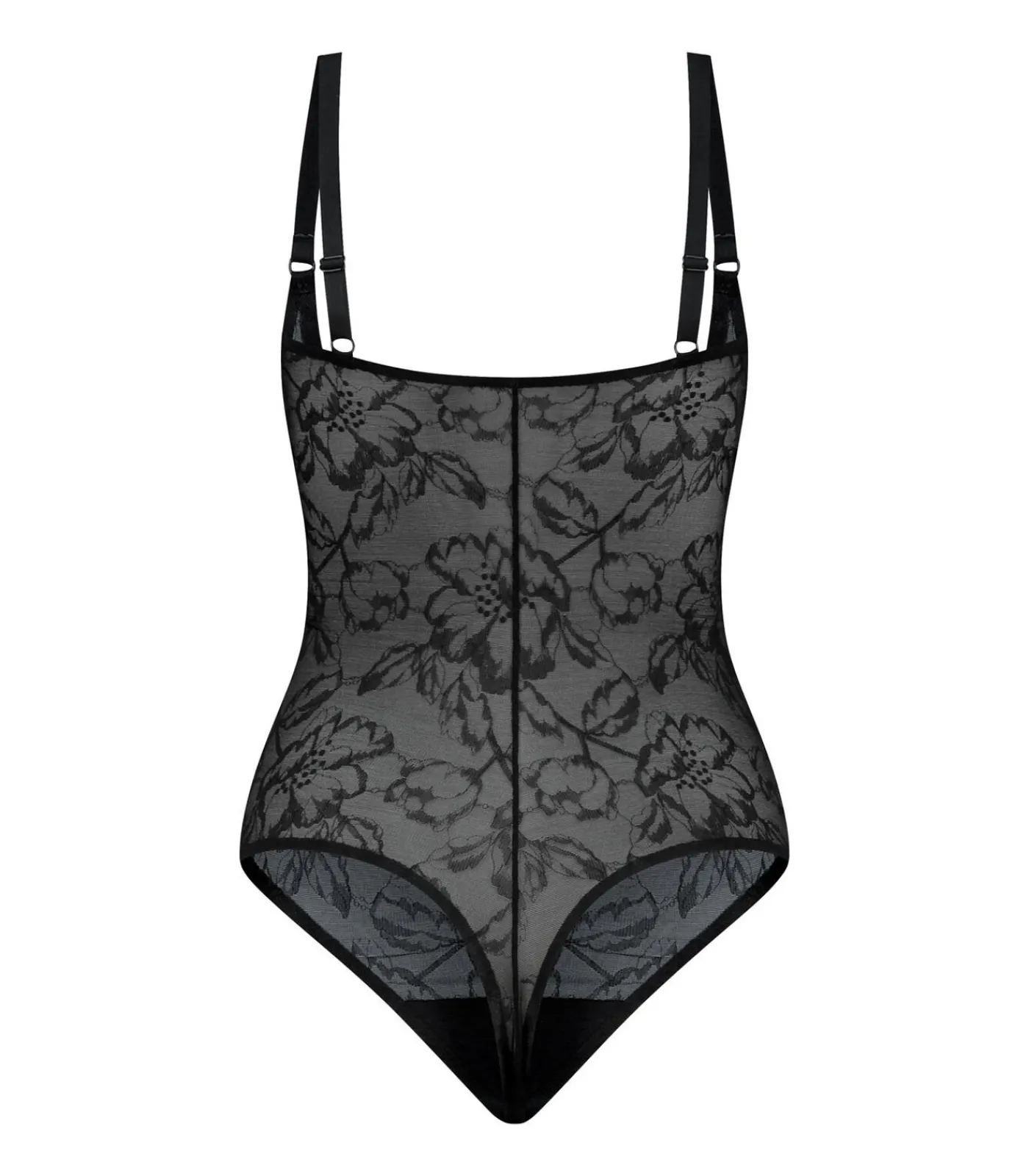 DAMES Bye Bra Lacy Bodysuit Met Open Buste | Zwart M