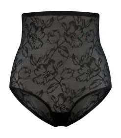 DAMES Bye Bra Lacy Slip Met Hoge Taille | Zwart Xxl