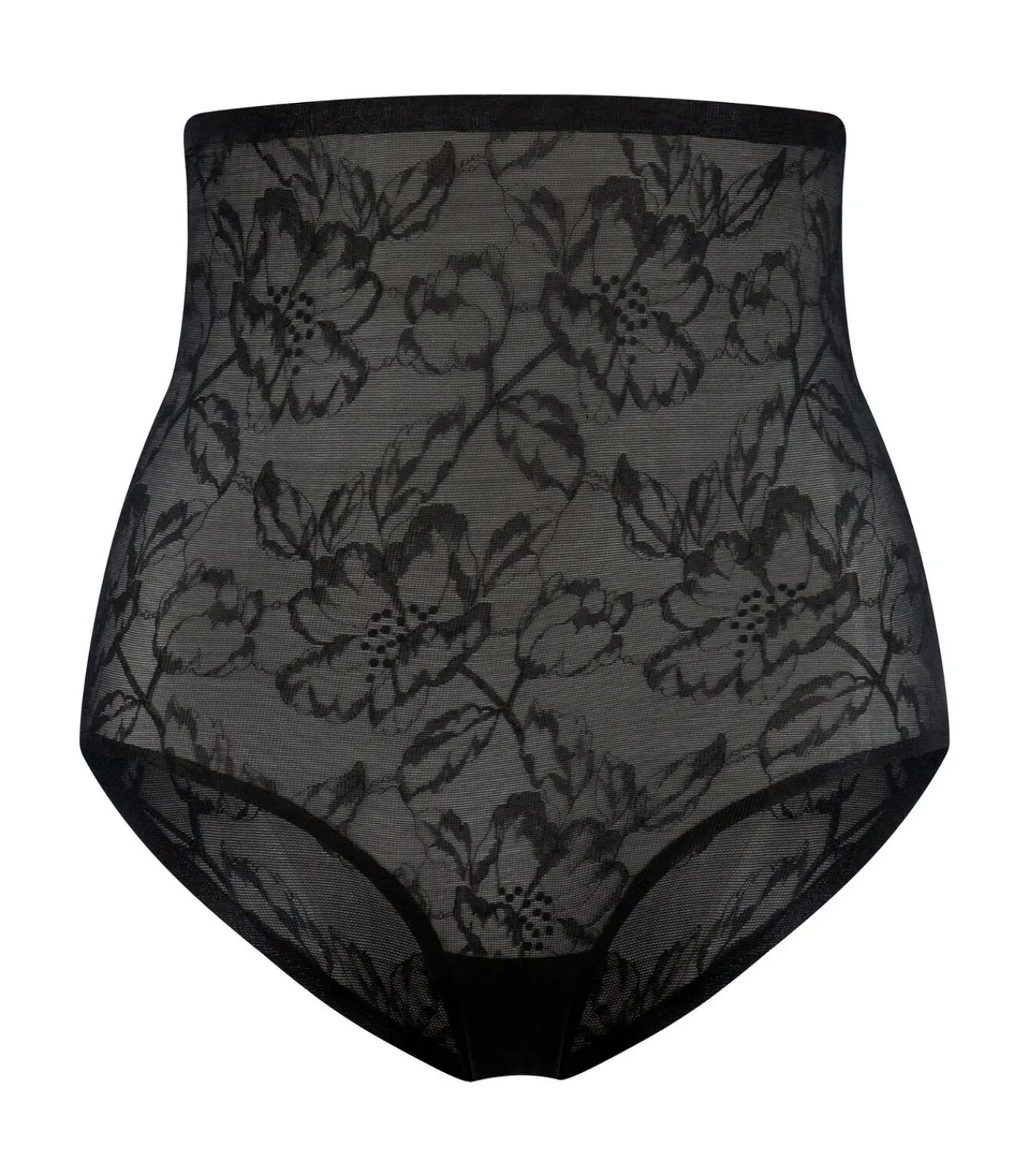 DAMES Bye Bra Lacy Slip Met Hoge Taille | Zwart Xxl