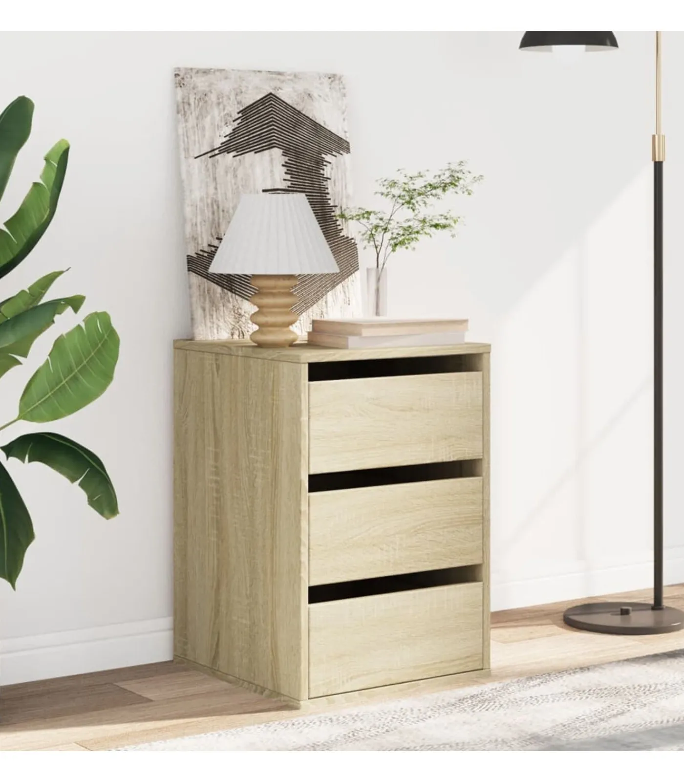 vidaXL Ladekast 40x41x58 cm bewerkt hout sonoma eikenkleurig