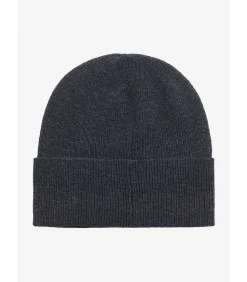 Heren Lyle & Scott Lambswool blend ribbed beanie - dark navy marl