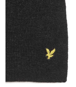 Heren Lyle & Scott Lambswool ribbed scarf - jet marl