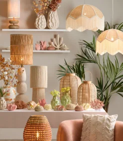 Light & Living Lampenkap Lanzano - Bruin - 25x25x30cm