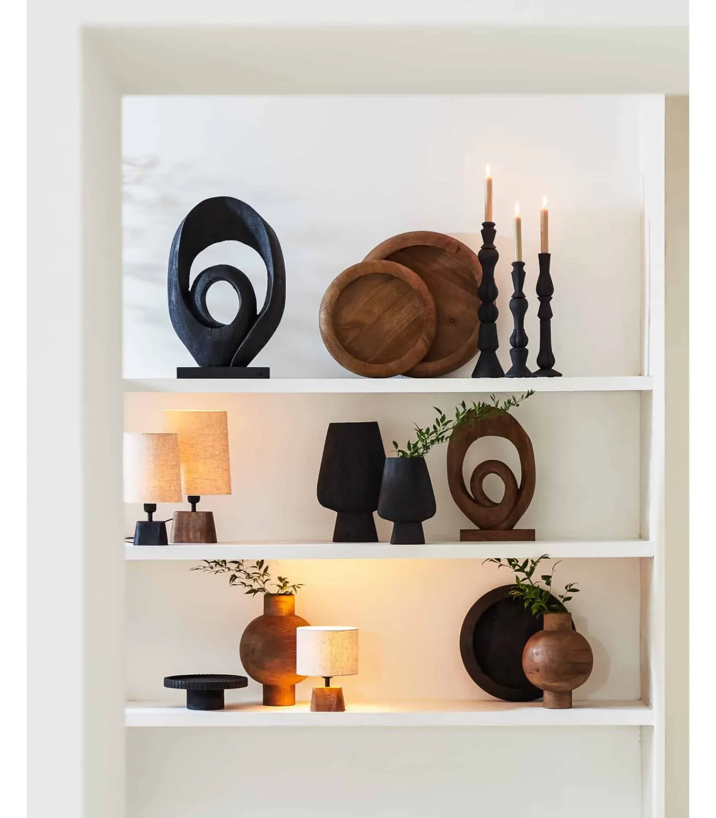 Best Lampenkap Livigno - Bruin - 21x17.5x23cm Lampenkappen