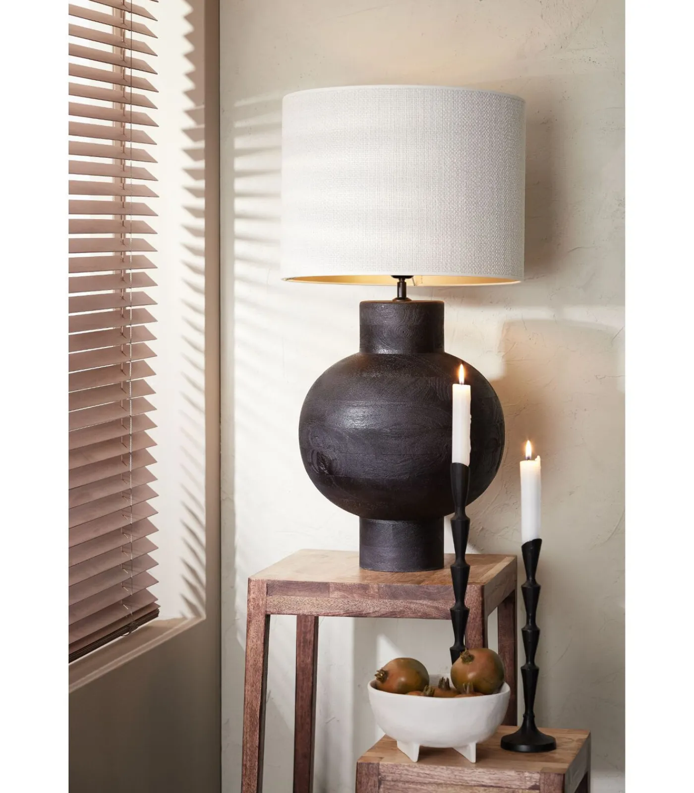 Light & Living Lampenkap Saverna - Eiwit - Ø40cm