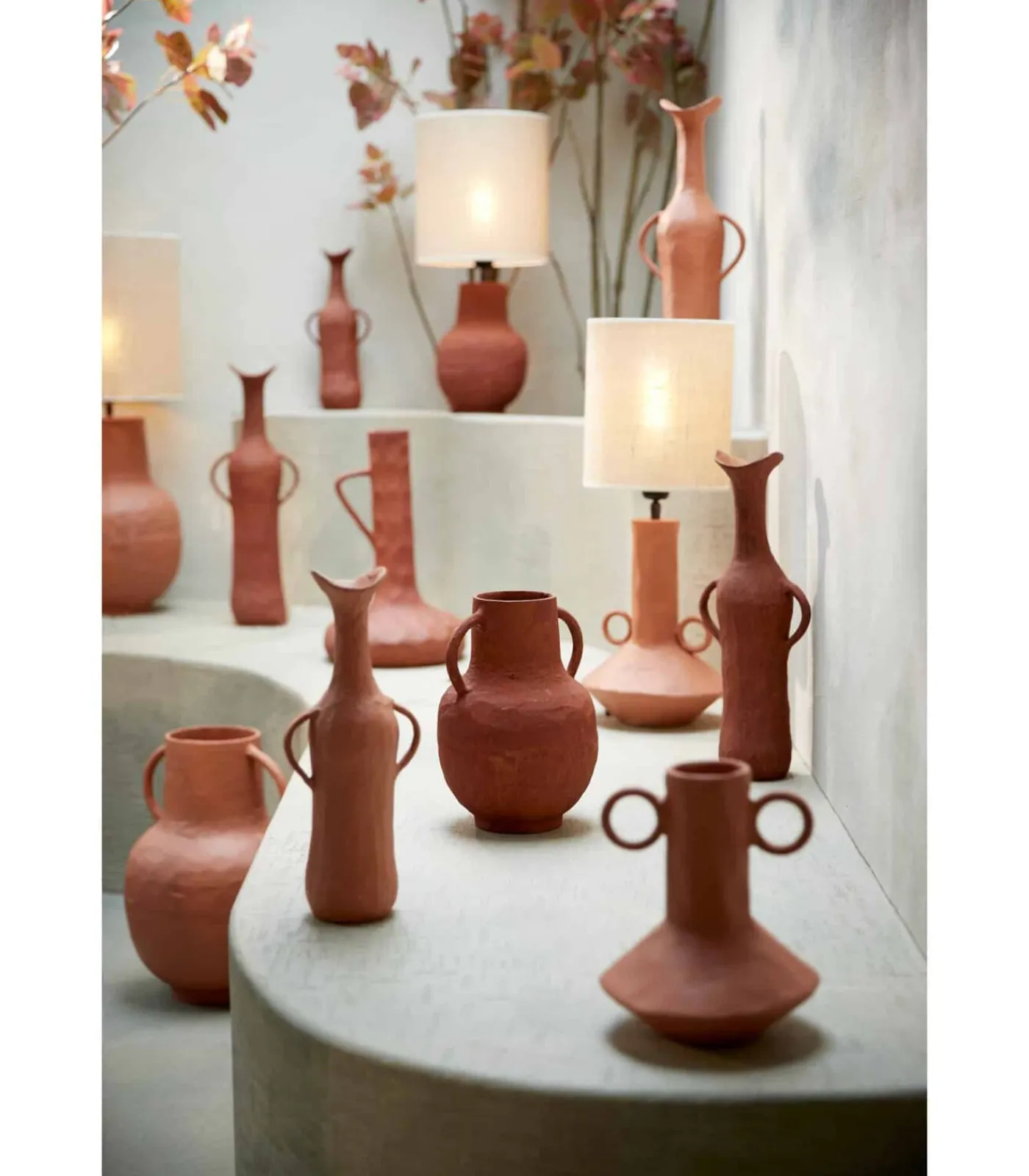 Light & Living Lampenkap Sendai - Bruin - 25x25x27cm