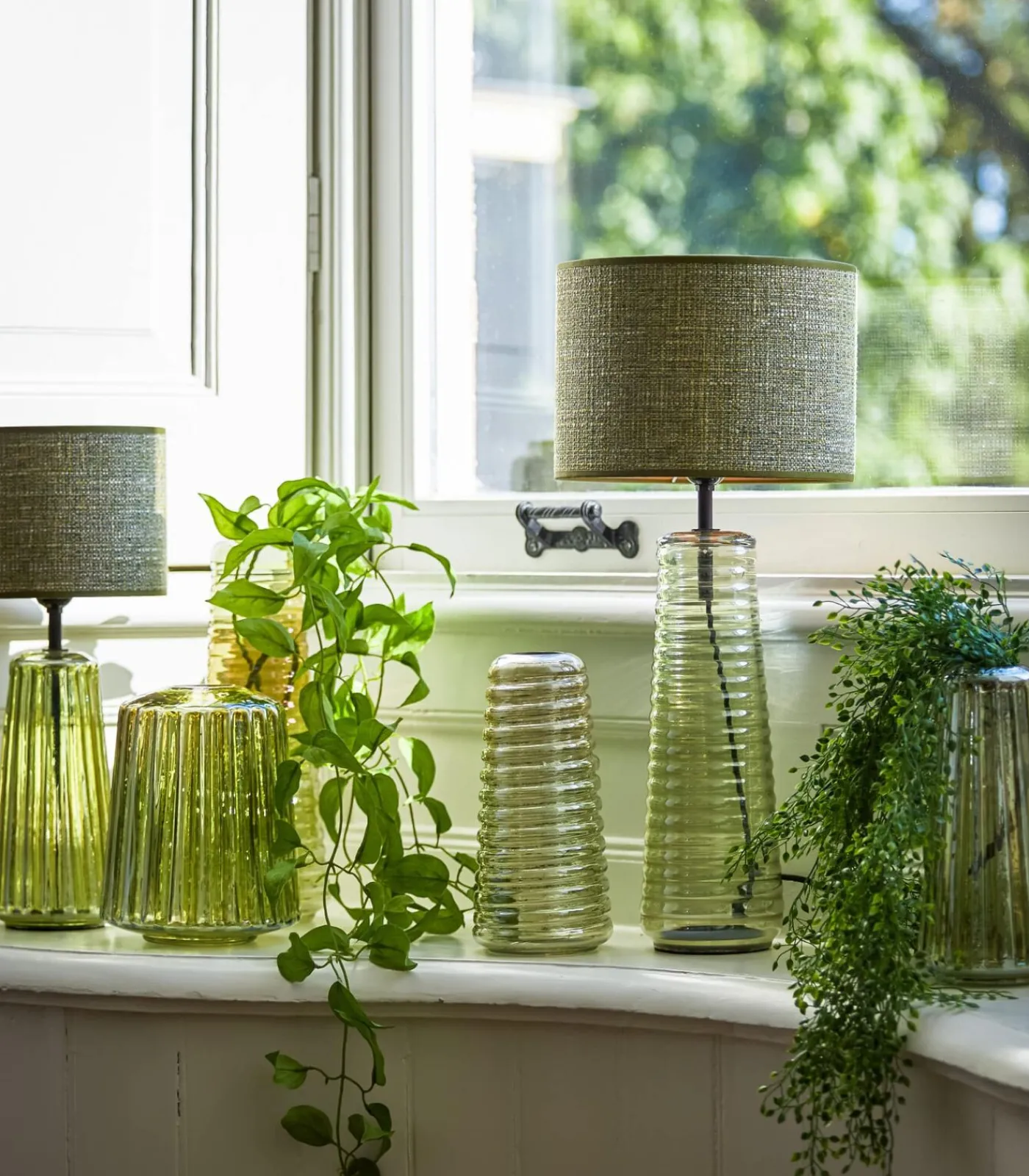 Hot Lampenkap Tweed - Groen - 25x25x18cm Lampenkappen