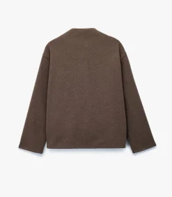 DAMES Koton Lang Bruin Dubbellaags Blazer met Knoopsluiting