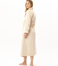 Discount Lange badjas met overslag van flanellen badstof ESSENTIEL 169 DAMES Loungewear